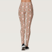 Boho-Terrakotta-Geometrisches Muster Leggings (Rückseite)