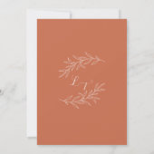 Boho Terrakotta Hochzeit Klassiker Einladung (Rückseite)