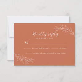 Boho Terrakotta Hochzeit Klassiker RSVP Karte