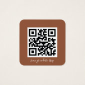 Boho-Terrakotta-Hochzeits-Website QR-Code RSVP (Rückseite)