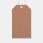 Boho-Terrakotta-Hochzeitsaufkleber Geschenkanhänger (Rückseite)