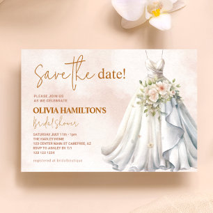 Boho-Terrakotta-Junggesellinnen-Abschied Save The Date