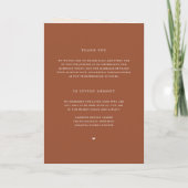 Boho Terrakotta Minimalistische Botanik Hochzeit Programm (Rückseite)