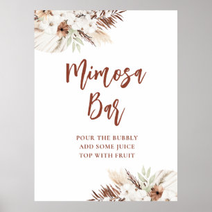 Boho-Terrakotta-Pampas-Mimosa-Bar Poster