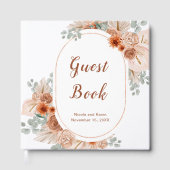 Boho-Terrakotta-Pampasgras-Gästebuch Gästebuch (Vorderseite)