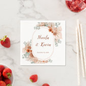 Boho-Terrakotta-Pampasgras-Hochzeit Serviette (Beispiel)