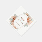 Boho-Terrakotta-Pampasgras-Hochzeit Serviette (Ecke)