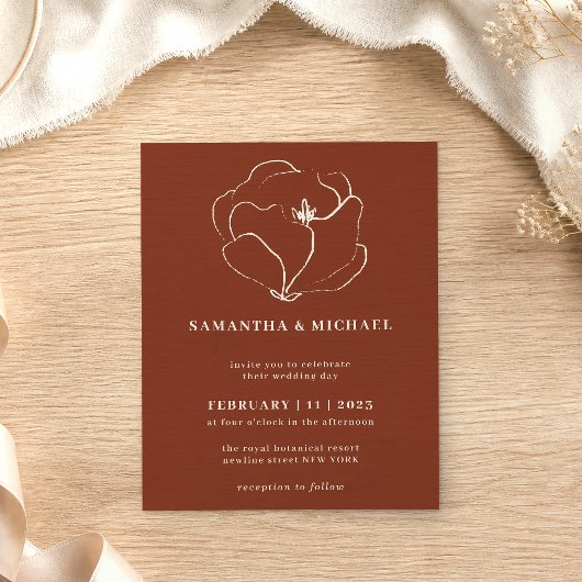 Boho-Terrakotta verbranntes Orange Eukalyptus Budg Flyer