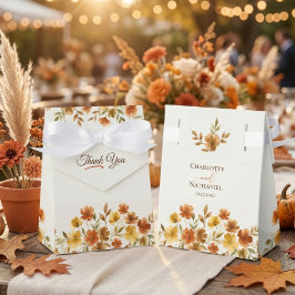 Boho-Terrakotta-Wildblumen-Herbst-Hochzeitszelt Geschenkschachtel