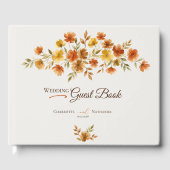 Boho-Terrakotta-Wildblumen-Herbsthochzeit Gästebuch (Vorderseite)