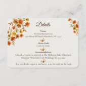 Boho-Terrakotta-Wildblumen-Hochzeits-QR-Code-Detai Begleitkarte (Vorderseite)