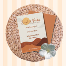 Boho-Terrakotta-Wüsten-Sonnenuntergangs-Hochzeit