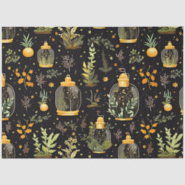 Boho Terrariums mit Pflanze Dekoupage Tissue Paper Seidenpapier