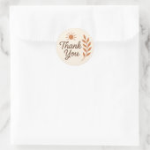 Boho Thank You Sticker – Earthy Aesthetic (Tasche)