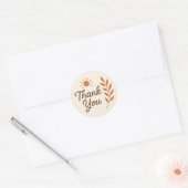 Boho Thank You Sticker – Earthy Aesthetic (Umschlag)
