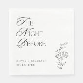 Boho The Night Before Probe Dinner Hochzeit Serviette (Vorderseite)