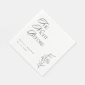 Boho The Night Before Probe Dinner Hochzeit Serviette (Ecke)