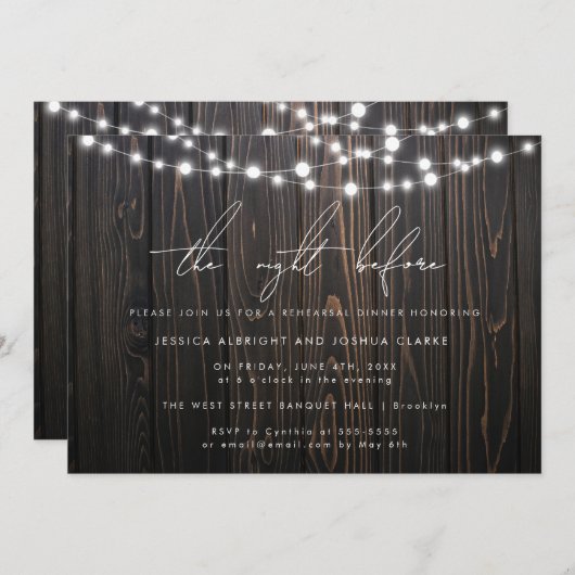 Boho The Night Before Probe Einladung (Vorne/Hinten)