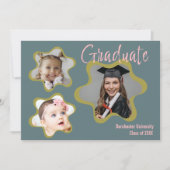 Boho Theme Custom Details Graduation Party Einladung (Vorderseite)