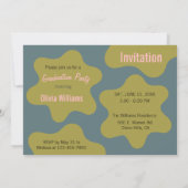 Boho Theme Custom Details Graduation Party Einladung (Rückseite)