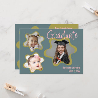 Boho Theme Custom Details Graduation Party Einladung