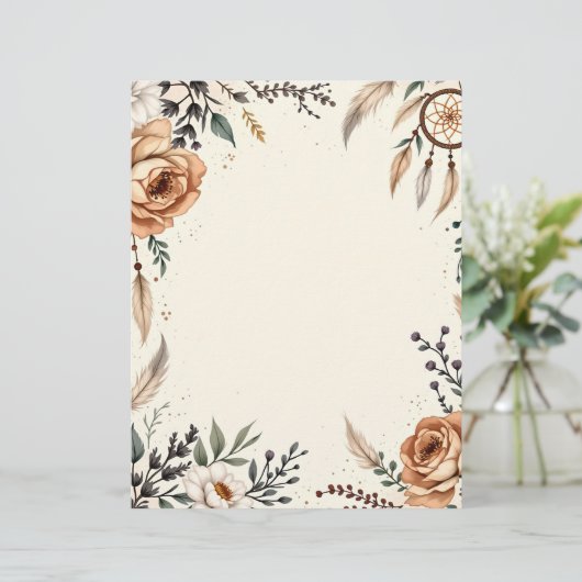 Boho Theme mit Dreamcatcher Briefbogen (Stehend Vorderseite)