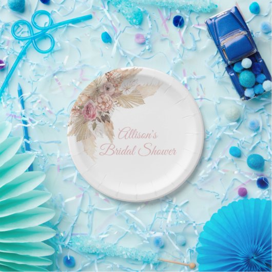 Boho Theme Personalisierte Papierplatte Pappteller (Party)