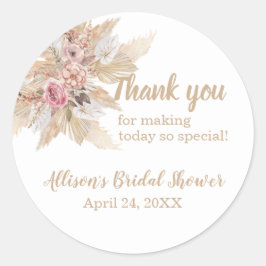 Boho Theme Vielen Dank Brautparty Stickers