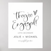 Boho They're Engaged Engagement Party Poster (Vorne)