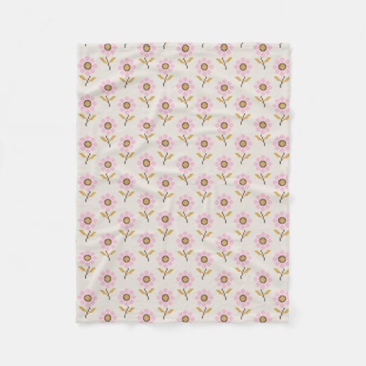 Boho Throw Blanket mit ukrainischem Volksmuster Fleecedecke (Vorderseite)