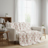 Boho Throw Blanket mit ukrainischem Volksmuster Fleecedecke