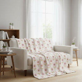 Boho Throw Blanket mit ukrainischem Volksmuster Fleecedecke