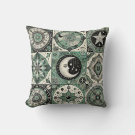 Boho Throw Pillow Moon und geometrischer Akzent Kissen