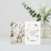 Boho tierischen Foto danke Karte (Stehend Vorderseite)