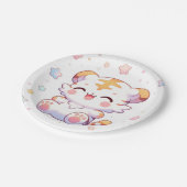 Boho Tiger Baby Shower Pappteller (Schrägansicht)