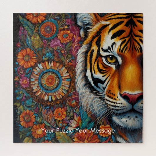 Boho Tiger Mandala Puzzle (Vertikal)