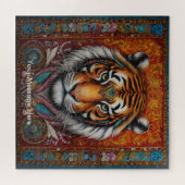 Boho Tiger Puzzle - Lebhafter Dschungel (Horizontal)