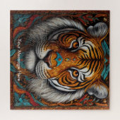 Boho Tiger Puzzle - Lebhafter Dschungel (Horizontal)