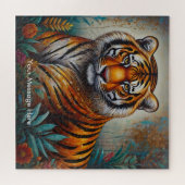 Boho Tiger Puzzle - Lebhafter Dschungel (Horizontal)