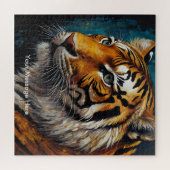 Boho Tiger Puzzle - Lebhafter Dschungel (Horizontal)