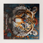 Boho Tiger Puzzle - Lebhafter Dschungel (Horizontal)