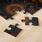 Boho Tiger Puzzle - Lebhafter Dschungel (Seite)