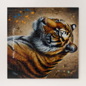 Boho Tiger Puzzle - Lebhafter Dschungel (Horizontal)