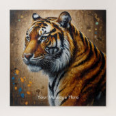 Boho Tiger Puzzle - Lebhafter Dschungel (Vertikal)