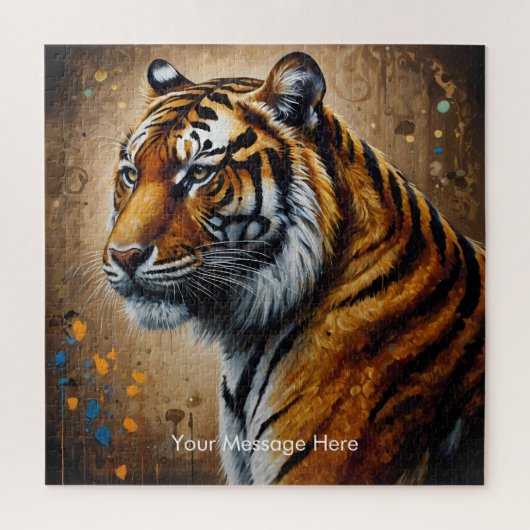Boho Tiger Puzzle - Lebhafter Dschungel (Vertikal)