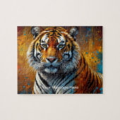 Boho Tiger Puzzle - Lebhafter Dschungel (Horizontal)