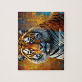 Boho Tiger Puzzle - Lebhafter Dschungel (Vertikal)