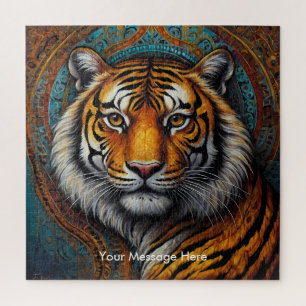 Boho Tiger Puzzle - Lebhafter Dschungel