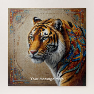 Boho Tiger Puzzle - Lebhafter Dschungel