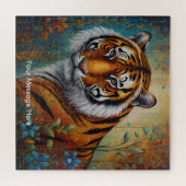 Boho Tiger Puzzle - Lebhafter Dschungel (Horizontal)